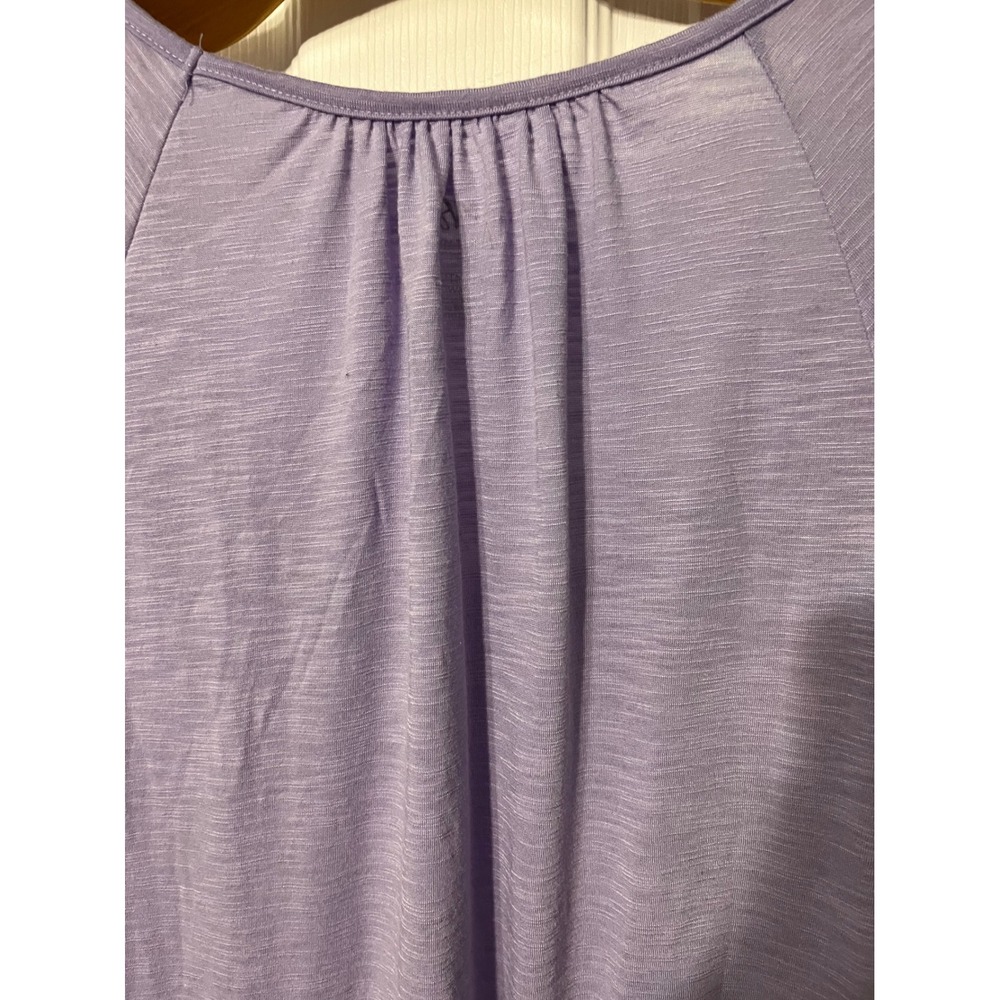 Just My Size Womens Plus Lavender‎ Floral Crochet Neck Tunic Top 4XG 26W 28W - Picture 4 of 5